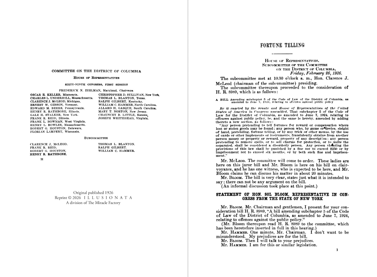 The Houdini Hearings