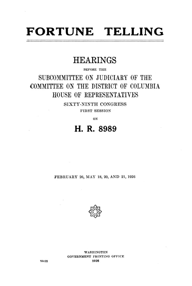 The Houdini Hearings