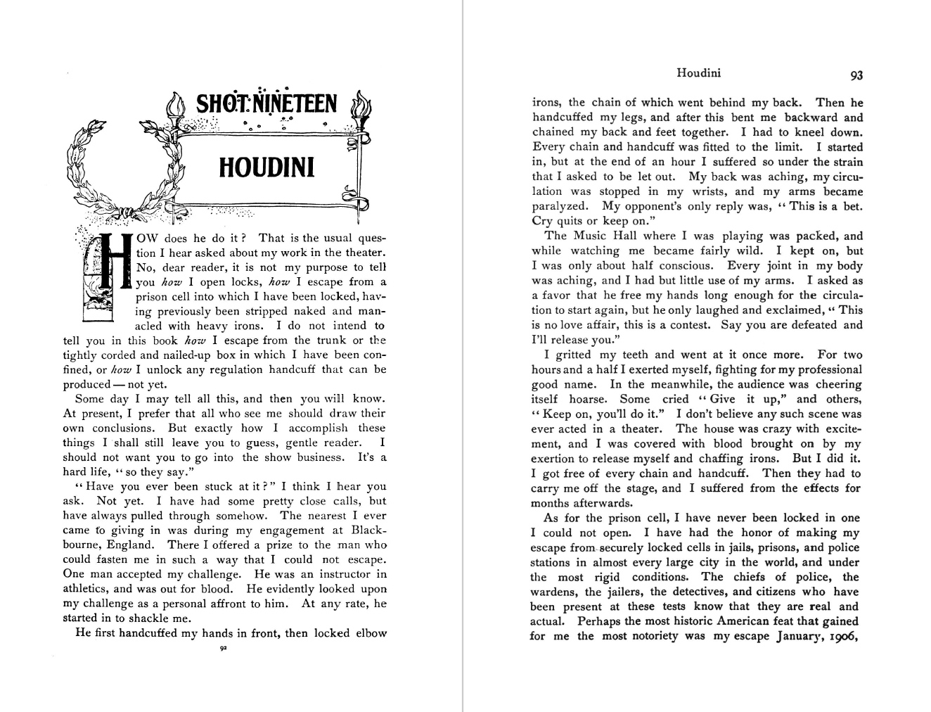 Houdini, The Right Way to Do Wrong