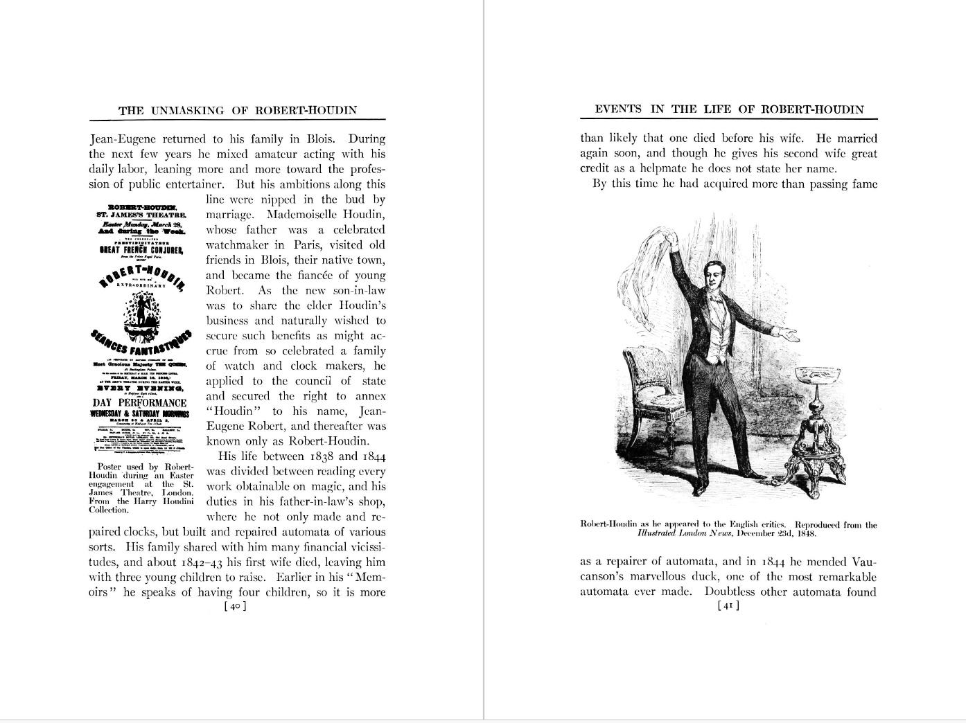 Houdini, The Unmasking of Robert-Houdin